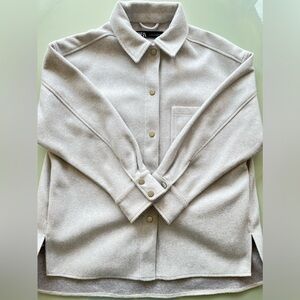 Zara Oversized Fleece Button Up Jacket
